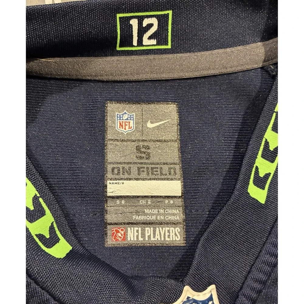 Seattle Seahawks #3 Russell Wilson Nike NFL Football Jersey Boys Size Small Blue